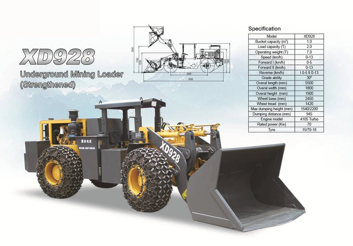 Máy xúc lật chui hầm XD928